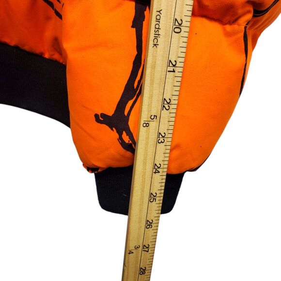 GAMEHIDE Jacket Mens XL Orange Black Camo Puffer Down Full Zip Hunting Outdoor - Picture 7 of 12